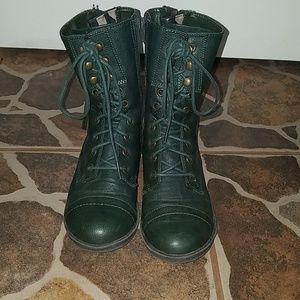 American Rag Green Combat Boots